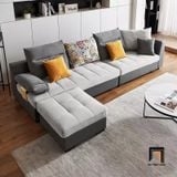  Ghế sofa góc L GT18 Linsy 3m25 x 1m6 cho phòng khách diện tích lớn 