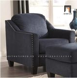  Bộ ghế sofa phòng khách sang trọng KT19 Canchola vải bố nỉ xám 
