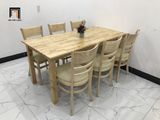  Bộ bàn ăn 1-KH6-G2-B108-gosi 6 ghế gỗ cao su tự nhiên 
