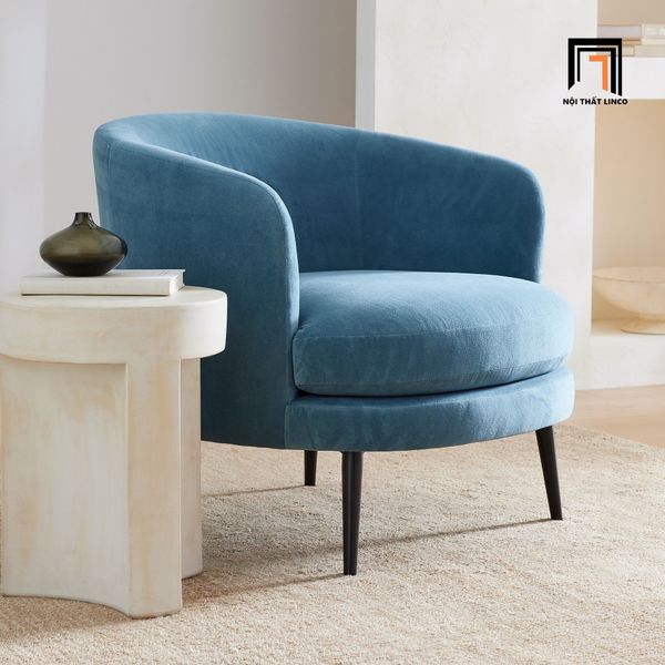 ghế sofa đơn giá rẻ vải nỉ xanh dương