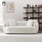  Ghế sofa băng cong BT181 Angie vải nỉ 2m2 cho tiệm shop 