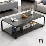  Bàn sofa mặt đá 2 tầng BSF25 Basel 1m x 50 kiểu dáng hiện đại 