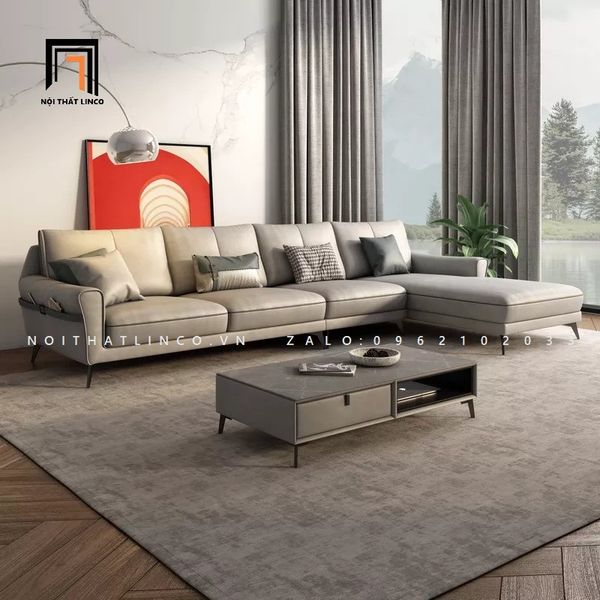 bộ ghế sofa góc chữ L 3m x 1m6 xám