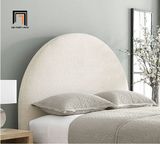  Giường ngủ vải nỉ hình oval GN18 Banee màu trắng kem 