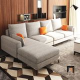  Bộ ghế sofa góc L hiện đại GT228 Casel 2m9 x 1m6 xám trắng 