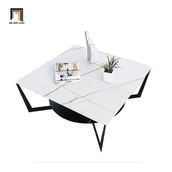  Bàn sofa phòng khách hình vuông 60cm BSF41 Skawy mặt đá 