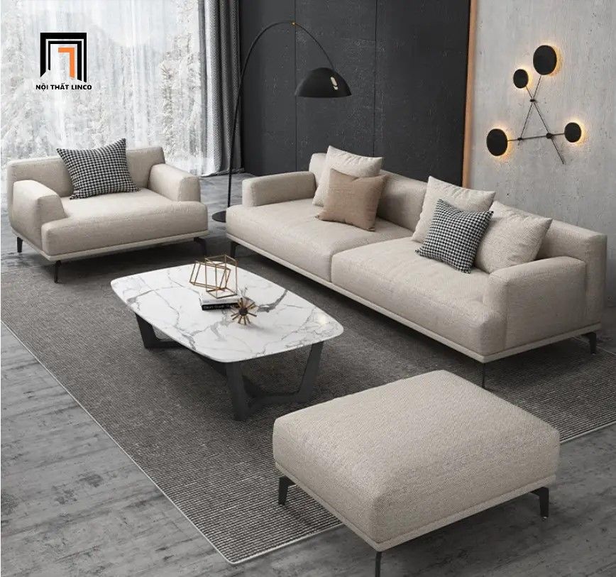  Bộ ghế sofa góc dài 2m4 x 1m6 GT168 Orren cho phòng khách giá rẻ 