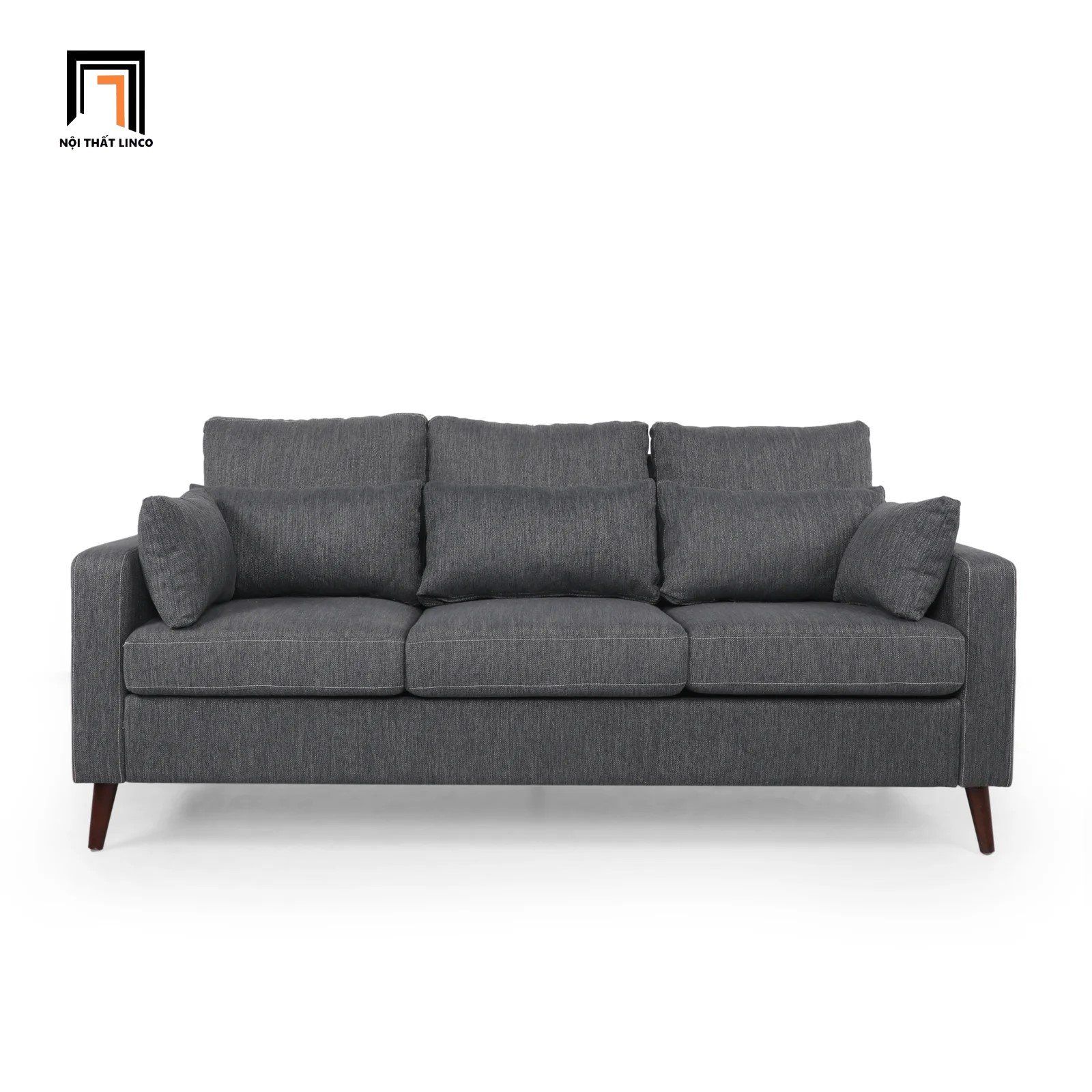  Ghế sofa băng văng dài xám đậm BT228 Oliver dài 1m9 giá rẻ 