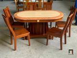  Bàn ăn 6 ghế mặt đá dày 1m6 GF23-BAD6-G300-B358 gia đình 