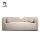  Ghế sofa văng cong shop tiệm BT262 Utah dài 2m vải nỉ màu kem 