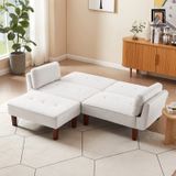  Bộ ghế sofa giường nằm GB53 Armisen dài 2m màu xám trắng 