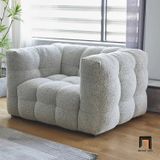  Ghế sofa đơn nhỏ vải lông cừu DT45 Toum cho tiệm shop 