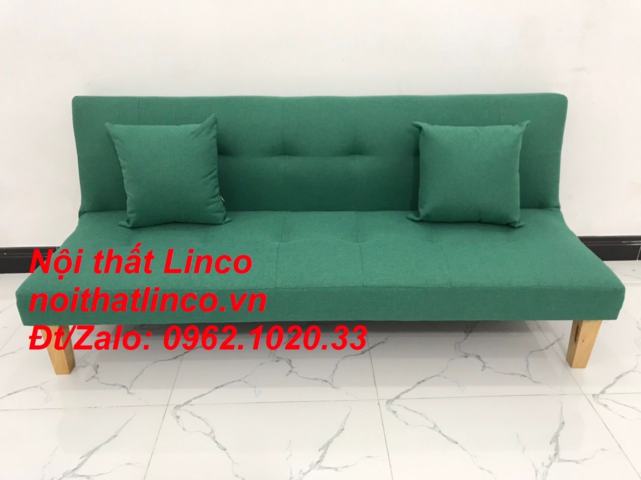  Bộ ghế sofa giường bed SFG phòng khách 1m72 nhỏ xanh ngọc 