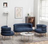 Set ghế sofa cong xinh vải lông cừu KT144 Demetrius giá rẻ 