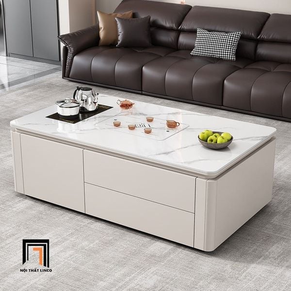  Bàn sofa căn hộ chung cư BSF79 Kamay 1m x 50 mặt đá trắng 