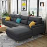  Bộ ghế sofa góc L vải nỉ 3m x 1m6 GT162 Texon xám đậm 