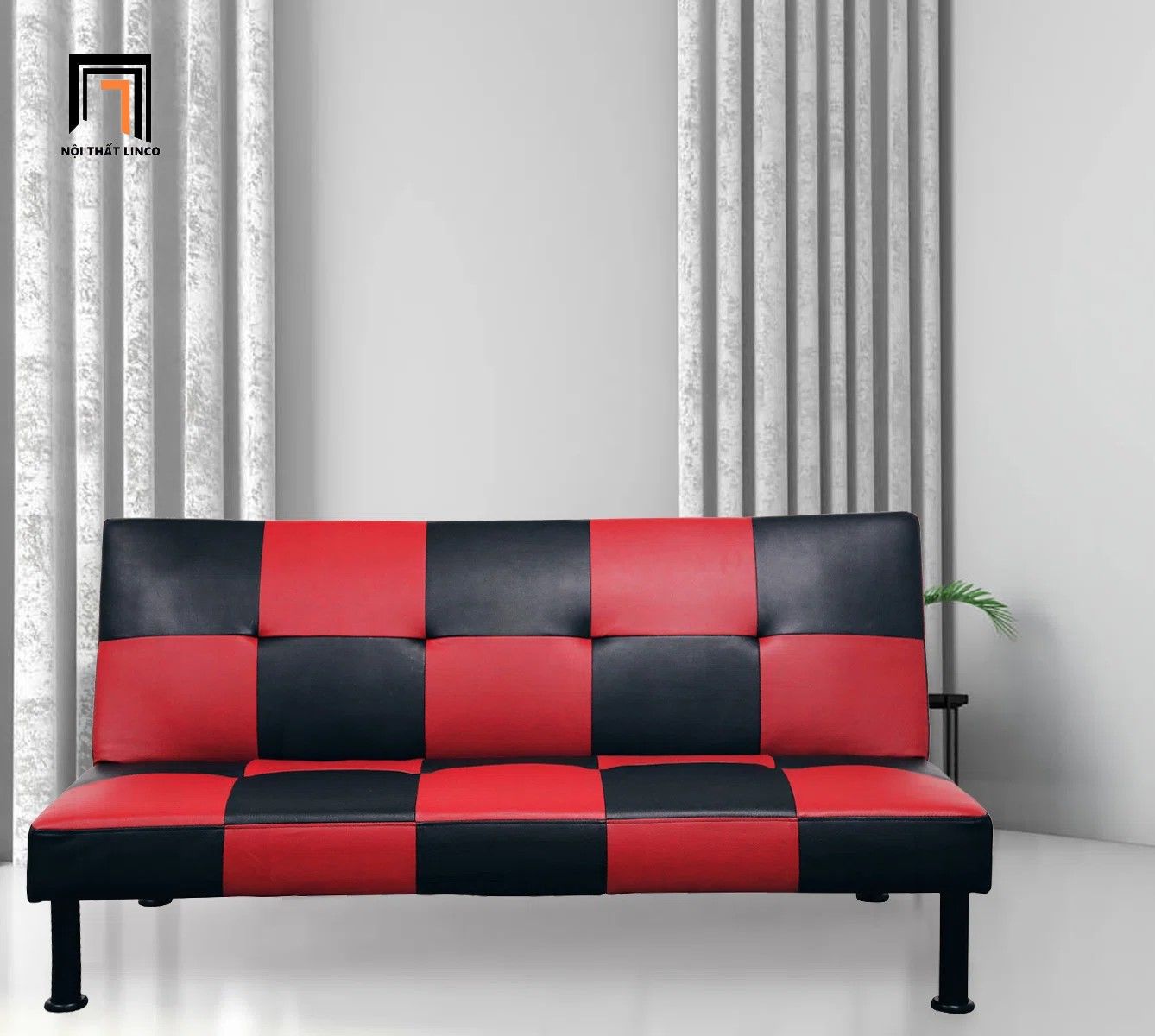  Ghế sofa giường gấp gọn GB73 Adetola 1m7 da Pu phối đen trắng 