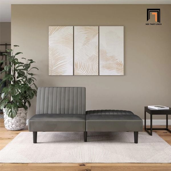 ghế sofa giường dài 1m8 vải nhung