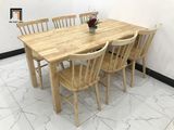  Bộ bàn ăn 6 ghế 2-KH6-G18-B108-go gỗ cao su cho nhà bếp 