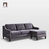  Bộ ghế sofa góc L xoay chiều GT77 Paige màu xanh dương đậm 