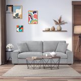  Ghế sofa văng dài 1m8 thư giãn BT238 Glomarie màu xám trắng 