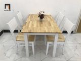 Bộ bàn ghế ăn gia đình 5-KH4-G7-B108-go gỗ cao su tự nhiên 