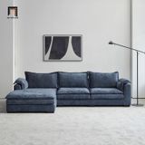  Ghế sofa góc chữ L đẹp GT92 Esed 2m4 x 1m6 vải nỉ xanh navy 