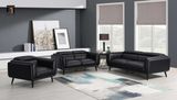  Bộ ghế sofa cho văn phòng KT53 Shania da giả màu đen 