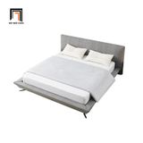  Giường ngủ vải nỉ hiện đại GN61 Amaya màu xám lông chuột 