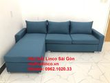  Bộ bàn ghế sofa góc L 2m2 x 1m6 màu xanh dương giá rẻ 