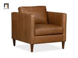  Ghế sofa đơn nhỏ bọc da DT38 Clifford nâu da bò 