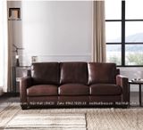  Ghế sofa băng sang trọng BT49-Covedale da công nghiệp màu nâu đậm 