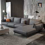  Bộ ghế sofa bọc da giả cao cấp GT94 Pavia 3m x 1m6 xám đậm 