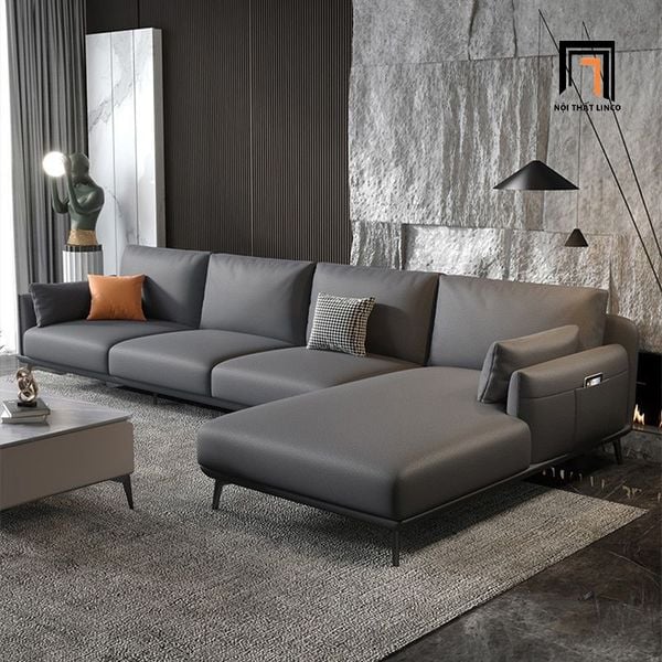 bộ ghế sofa góc l 3m x 1m6 da giả
