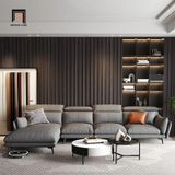  Ghế sofa góc gật gù GHQ222 Numan 3m2 x 1m7 xám lông chuột 