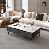  Bàn sofa hình chữ nhật 1m x 50 BSF36 Camel mặt đá có hộc kéo 