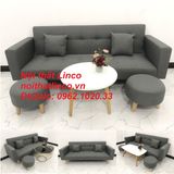  Bộ ghế sofa băng đa năng 2m giường nằm xám đen lông chuột giá rẻ 