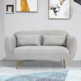  Ghế sofa băng nhỏ gọn BT273 Uline 1m4 vải nhung màu xanh lá 