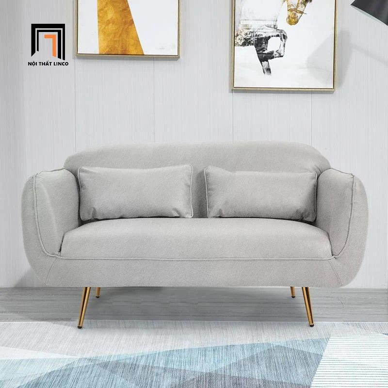  Ghế sofa băng nhỏ gọn BT273 Uline 1m4 vải nhung màu xanh lá 