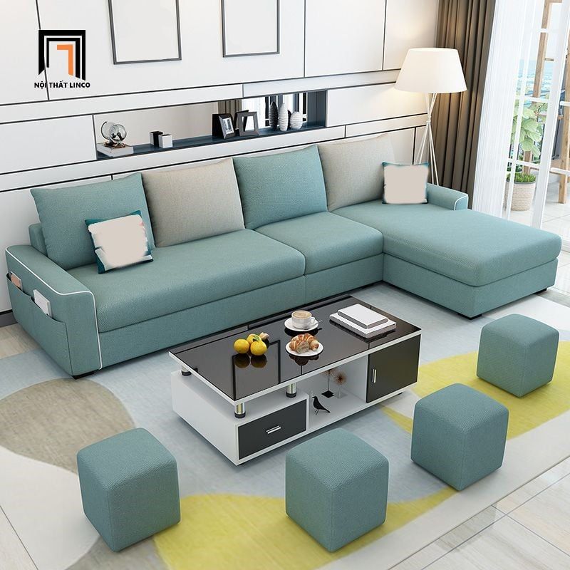  Bộ ghế sofa góc chữ L GT154 Morton dài 2m9 x 1m6 giá rẻ 