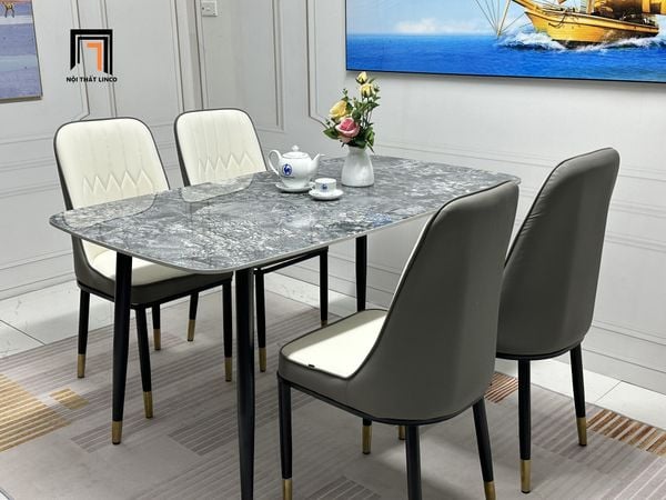 set bàn ăn dài 1m2 đá ceramic