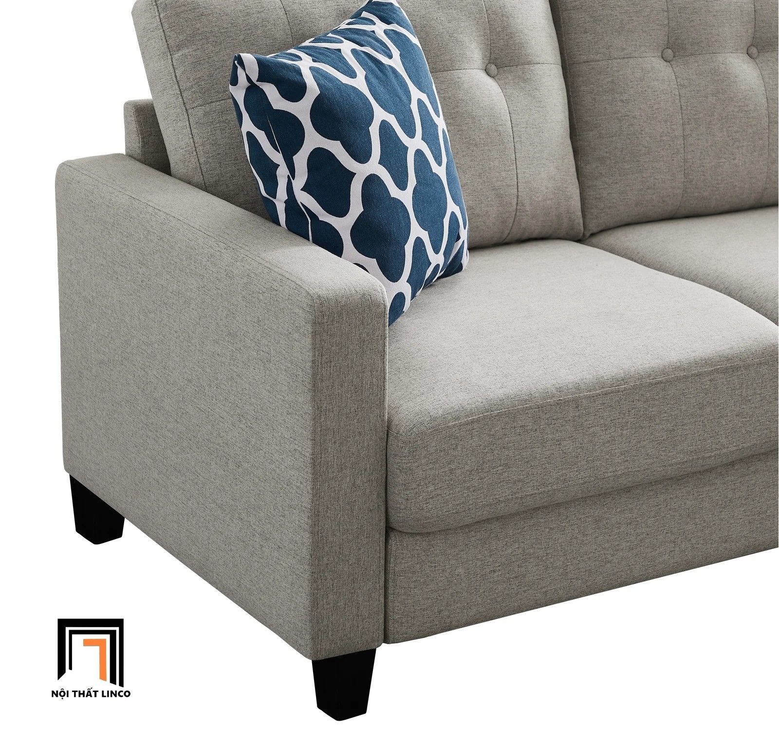  Ghế sofa góc L GT7 Yadira 2m2 x 1m6 vải mềm phòng khách gia đình 