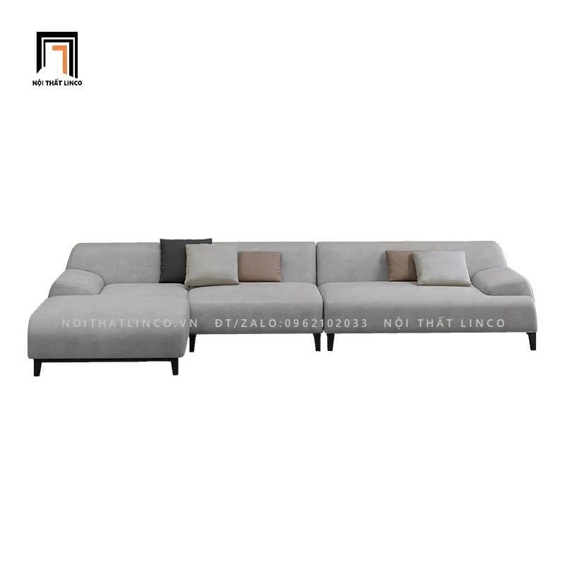  Bộ ghế sofa góc L da giả GT48 Rovigo 2m7 x 1m7 màu xám ghi 