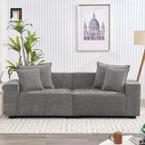  Ghế sofa băng dài 2m BT187 Aparte xám trắng cho căn hộ chung cư 