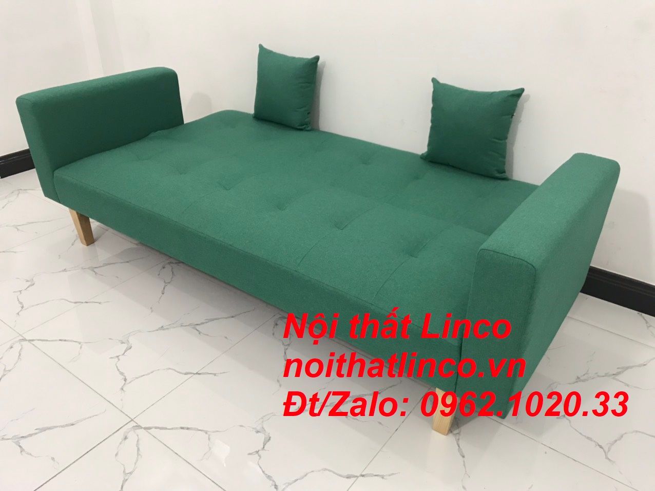  Bộ ghế sofa băng đa năng bật nằm xanh ngọc lá cây dài 2m 