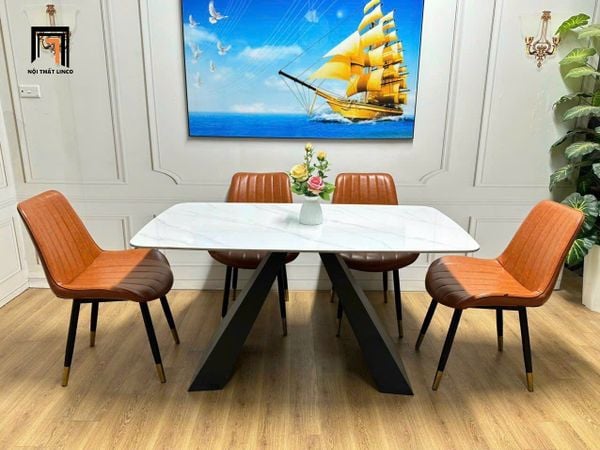 bộ bàn ăn 4 ghế mặt đá giá rẻ