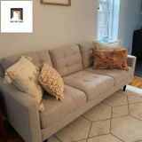  Ghế sofa băng giật nút BT8 màu xám lông chuột giá rẻ 