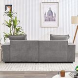  Ghế sofa băng dài 2m BT187 Aparte xám trắng cho căn hộ chung cư 