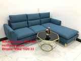  Bộ Sofa Góc chữ L | So pha vải bố xanh dương giá rẻ đẹp phòng khách | Nội thất Linco Sài Gòn 