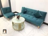  Bộ ghế sofa giường nằm nhỏ gọn NS01 màu xanh lá cây giá rẻ 